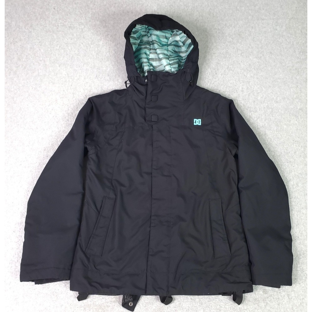 DC Shoes Jacket Mens Medium Black Hooded Ehotex 5K Snowboard Ski Parka Winter